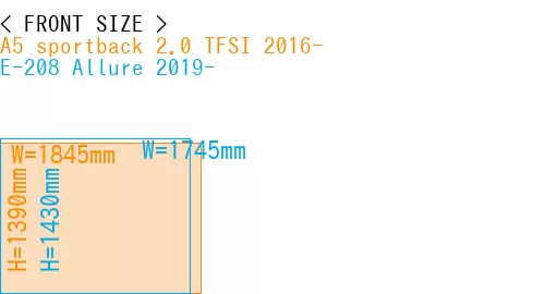 #A5 sportback 2.0 TFSI 2016- + E-208 Allure 2019-
